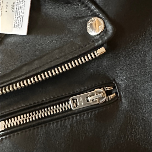 Coach Black Moto Zipper Biker Jacket Leather - Picture 14 of 16